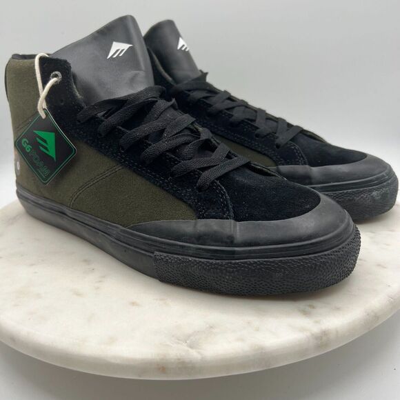 Emerica Winkowski‎ Omen Hi Sneaker Skateboard Shoes Mens Size 9.5 Green Lace Up - Picture 1 of 12